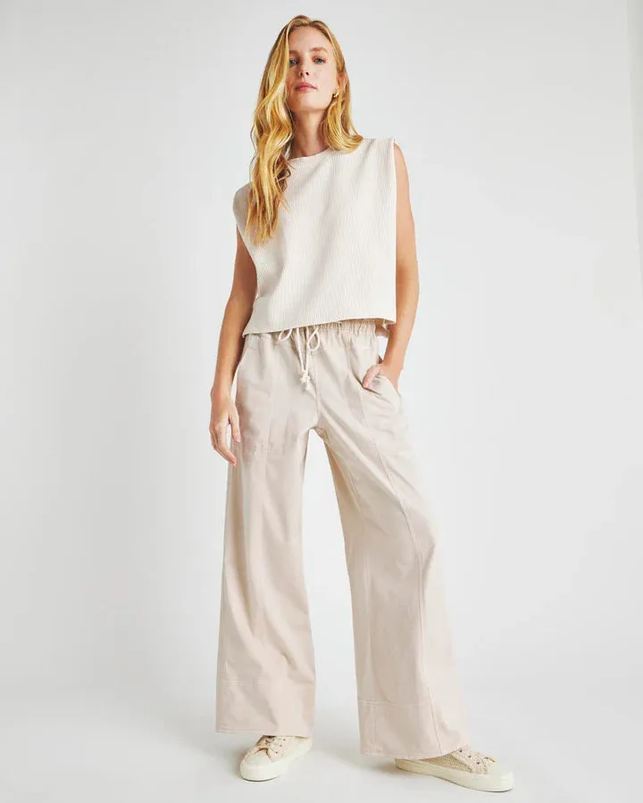 Annika Wide Leg Pant - Moonstone