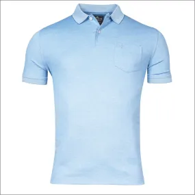 Baileys Sky Blue Cotton Blend Polo Top