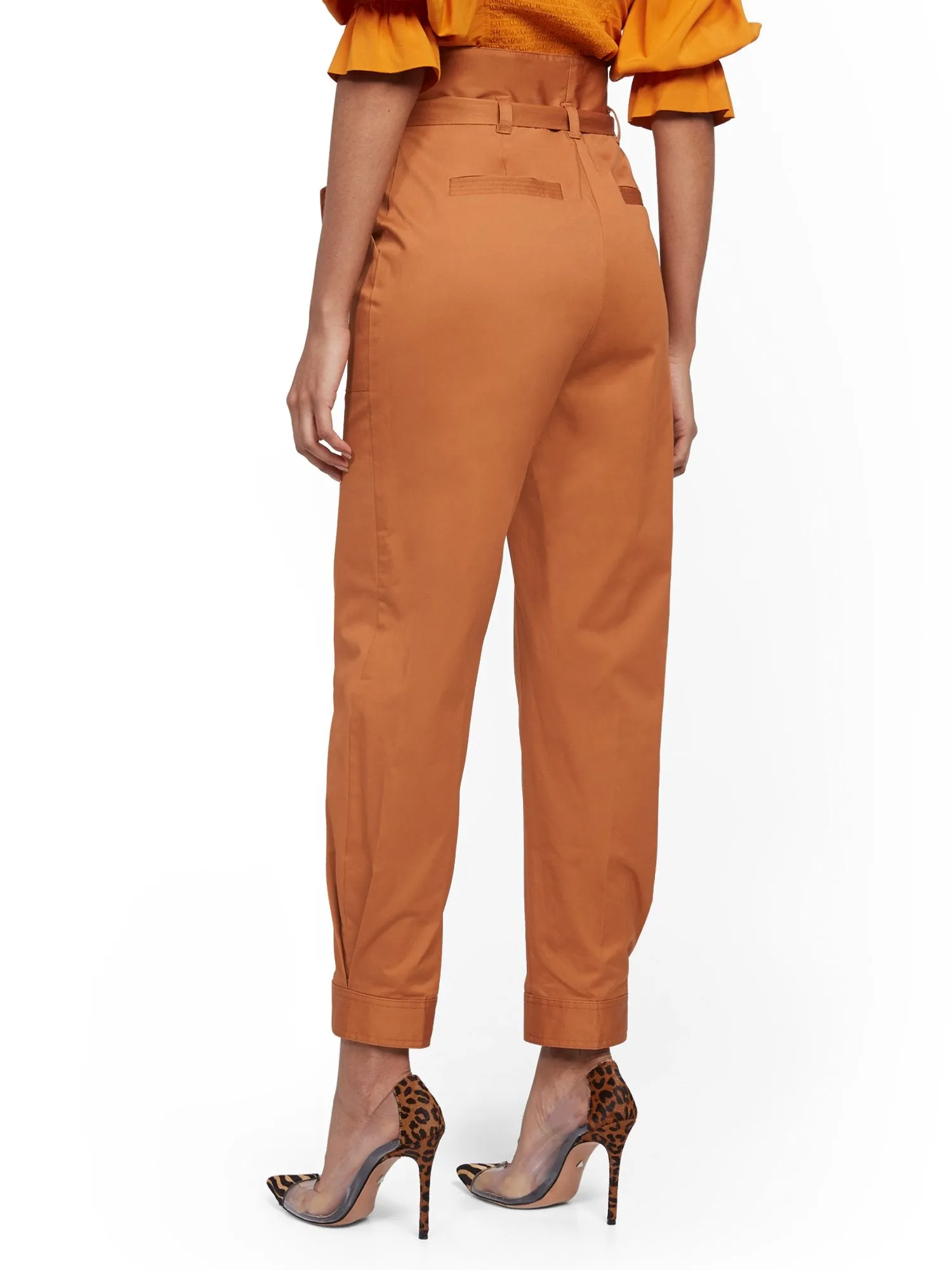 Belted Paperbag-Waist Pant - 7th Avenue