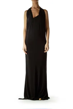 Black Halter Maxi Dress