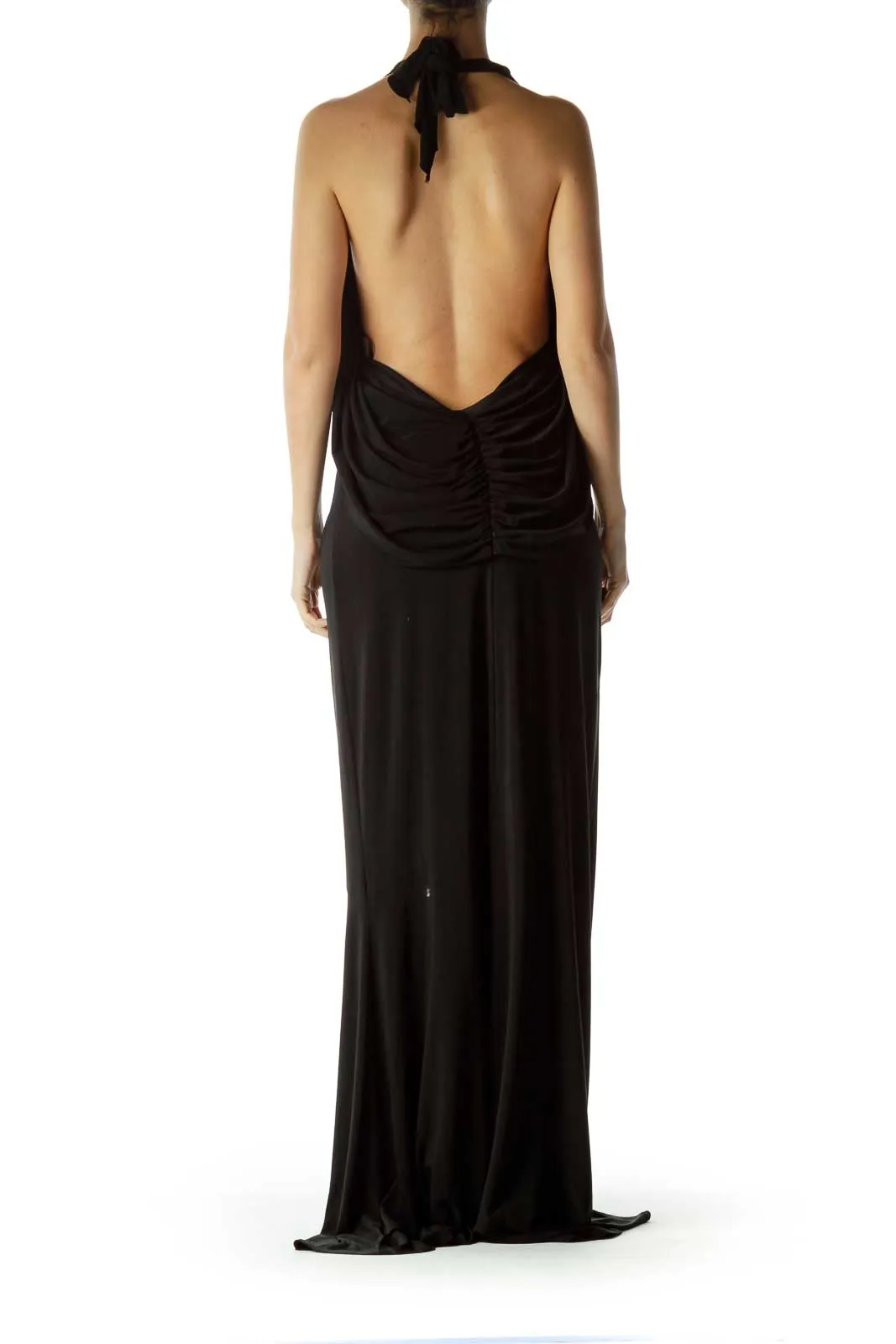 Black Halter Maxi Dress