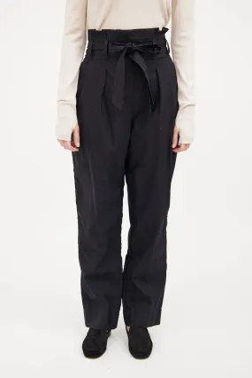 Black Paperbag Waist Pant