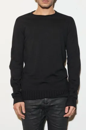 Black Roll Neck Lightweight Wool Sweater