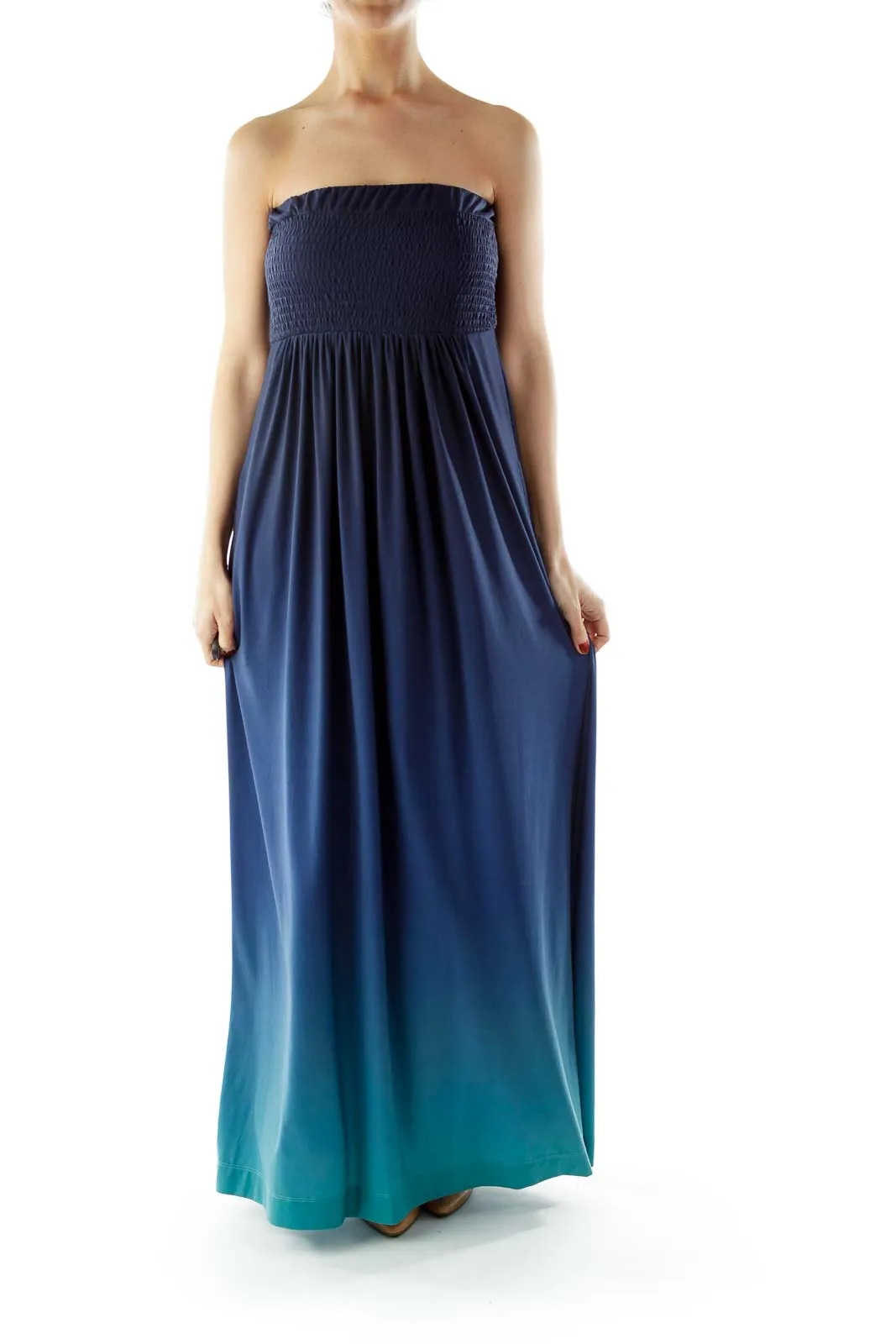 Blue Tie Dye Maxi Dress