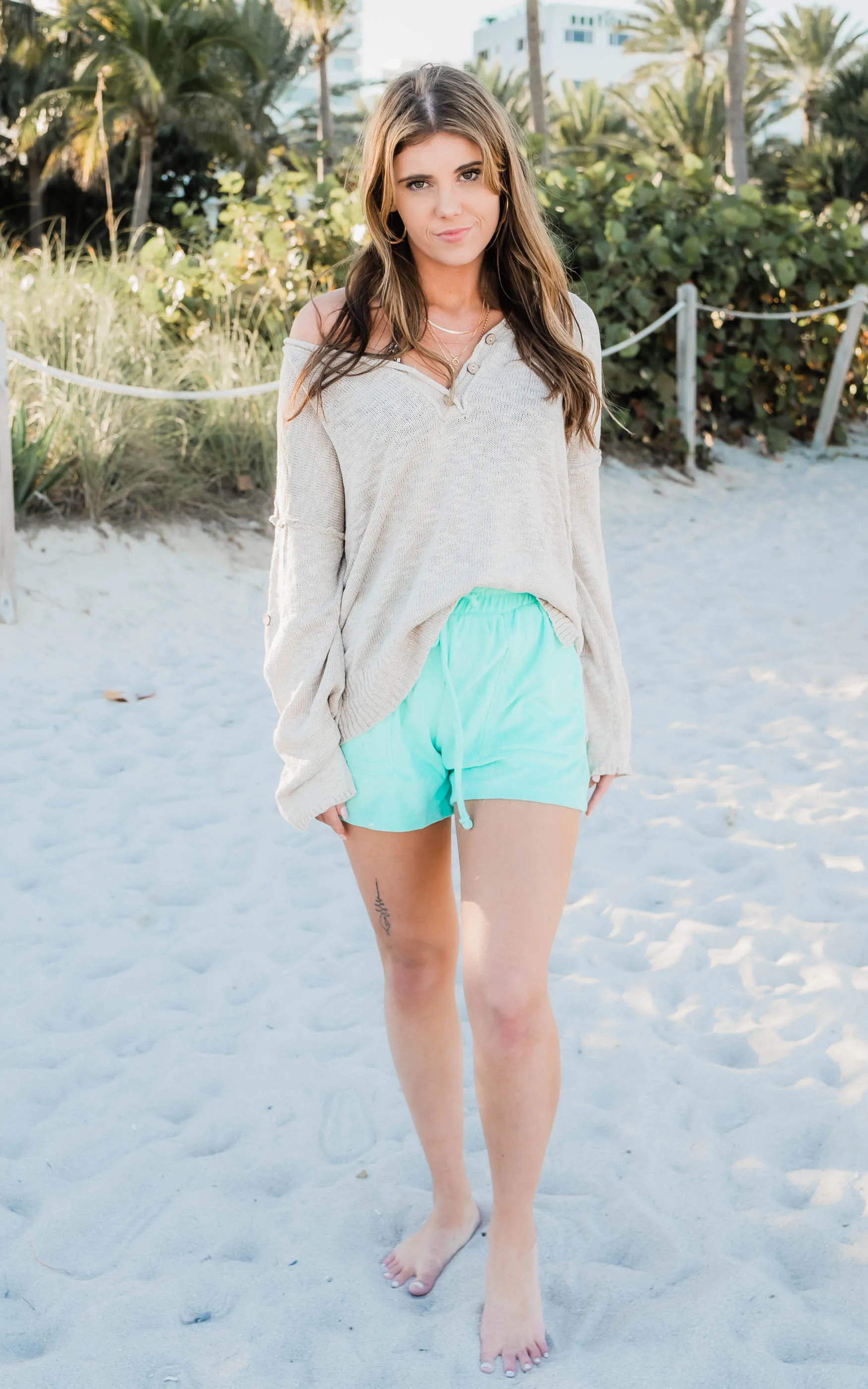 BUTTON UP LIGHTWEIGHT KNIT SWEATER TOP - Final Sale