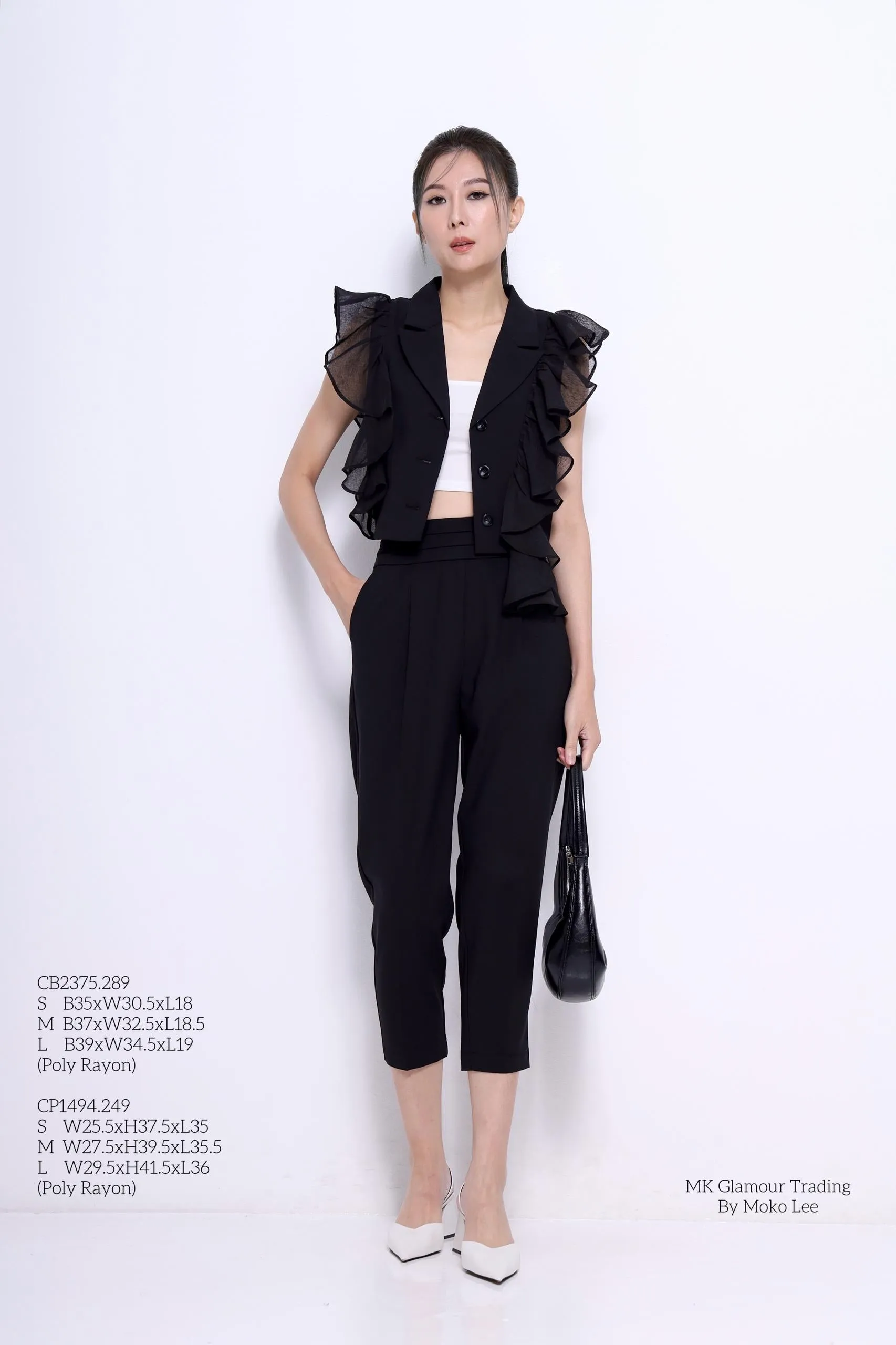 Camelia Tailored Pleated Pants