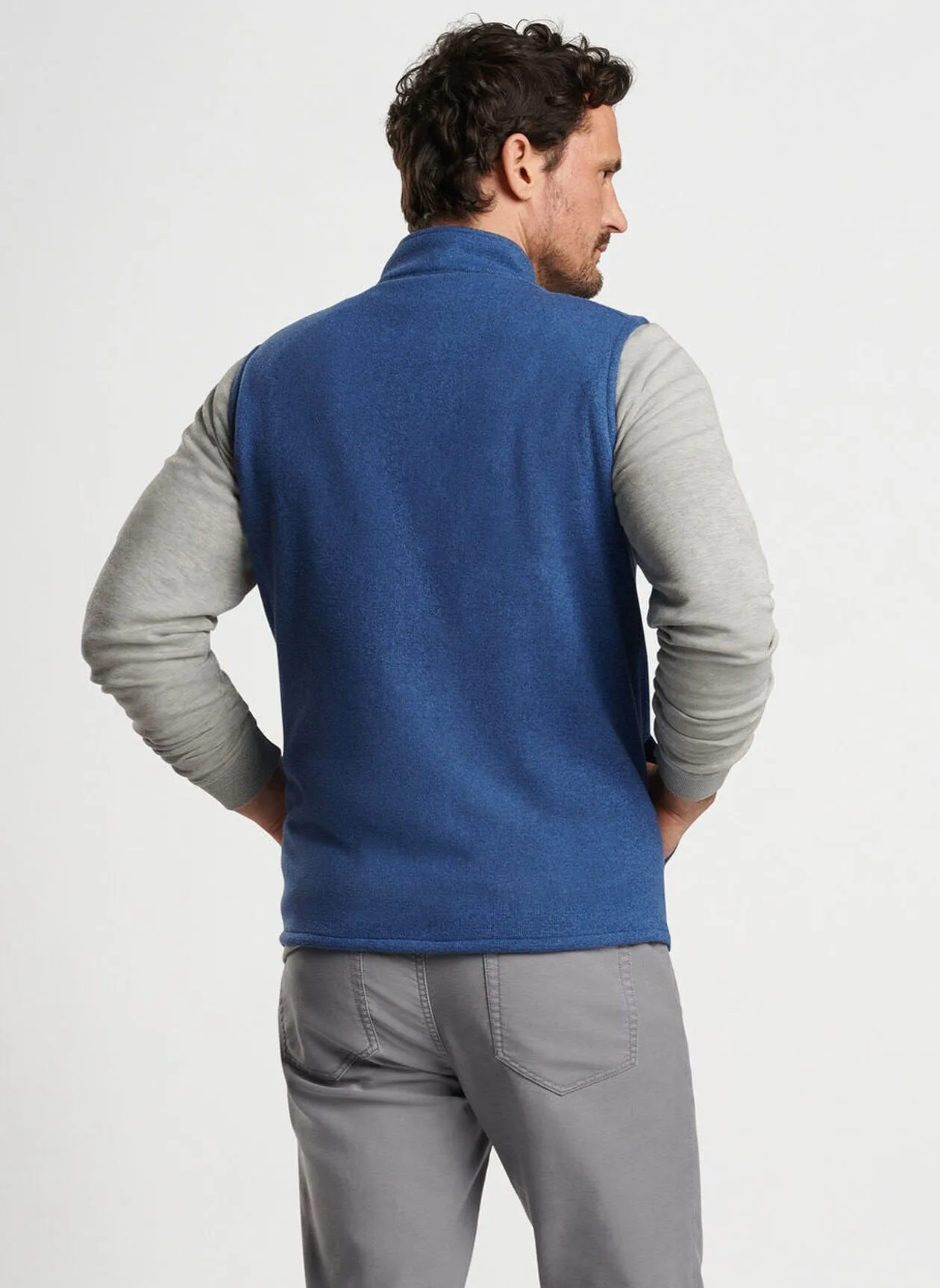 Crown Sweater Fleece Vest in Ocean Blue by Peter Millar