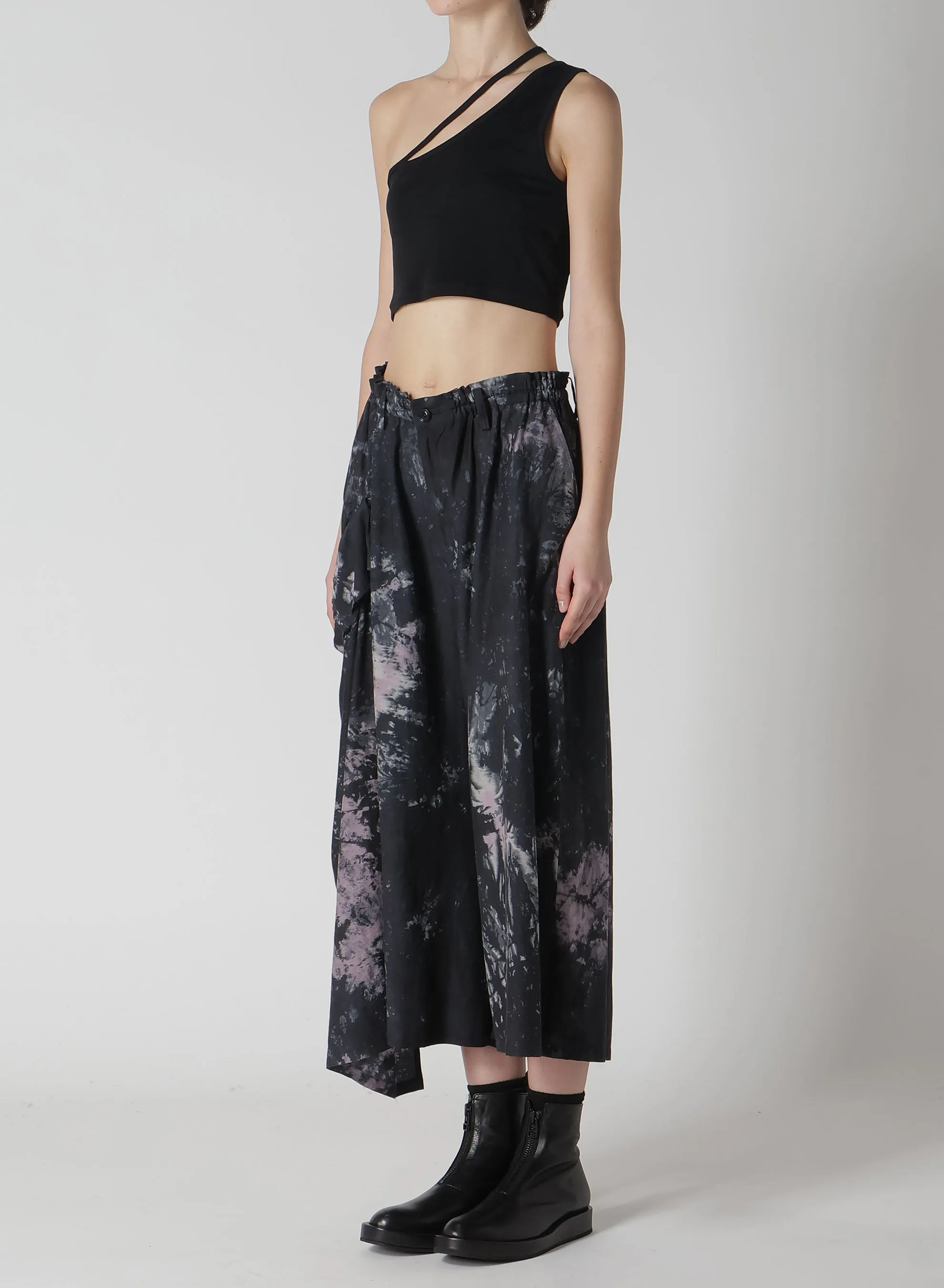 CU/C TWILL THRENE DYE RIGHT DRAPE PANTS