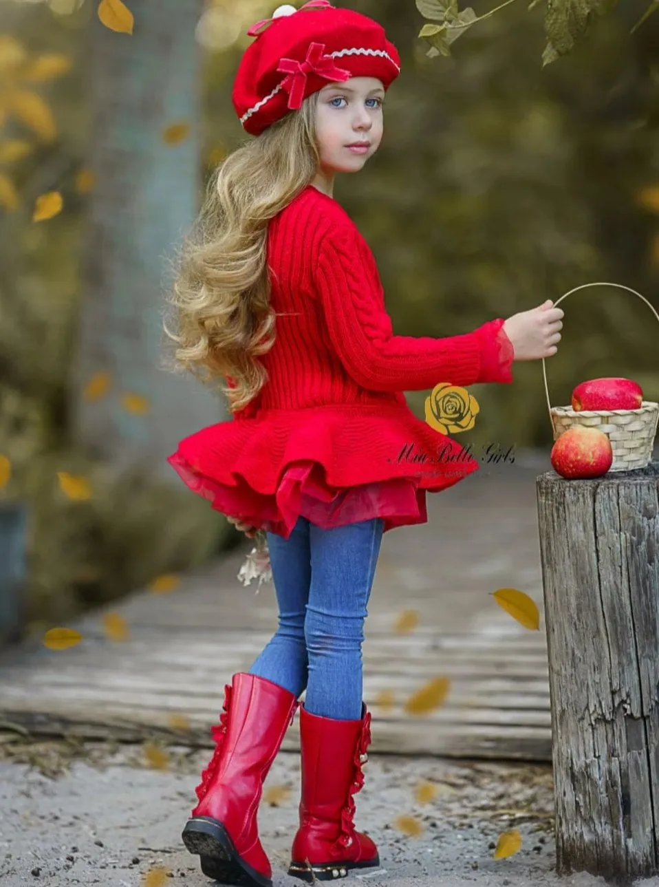 Cute As Pie Cherry Cable Knit Tutu Sweater