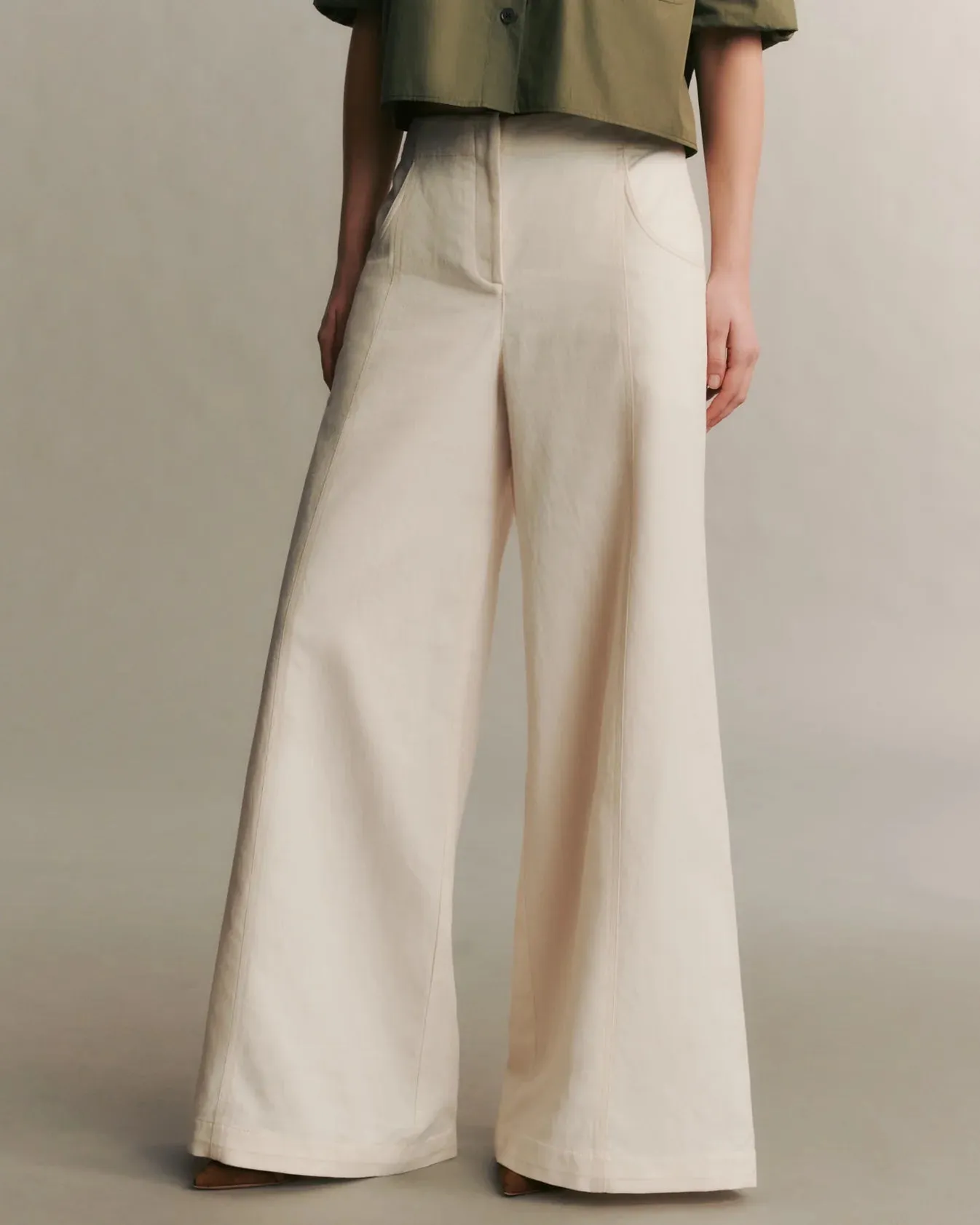 DEMIE PANT IN LINEN COTTON