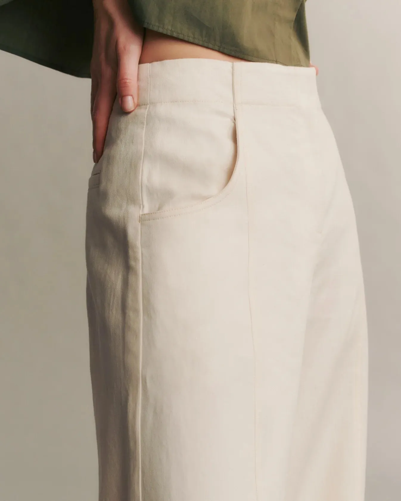 DEMIE PANT IN LINEN COTTON