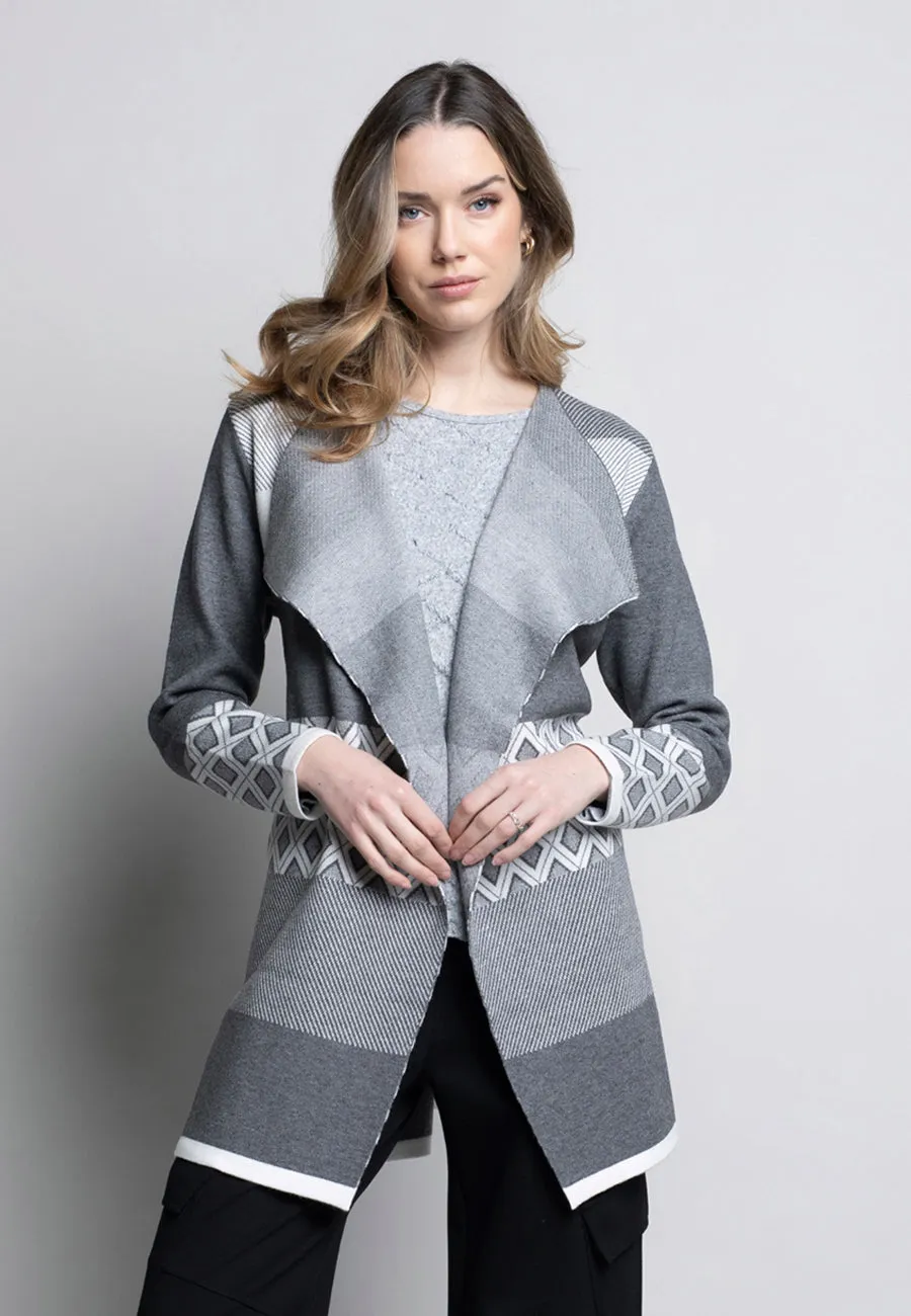 Draped Open-Front Jacket