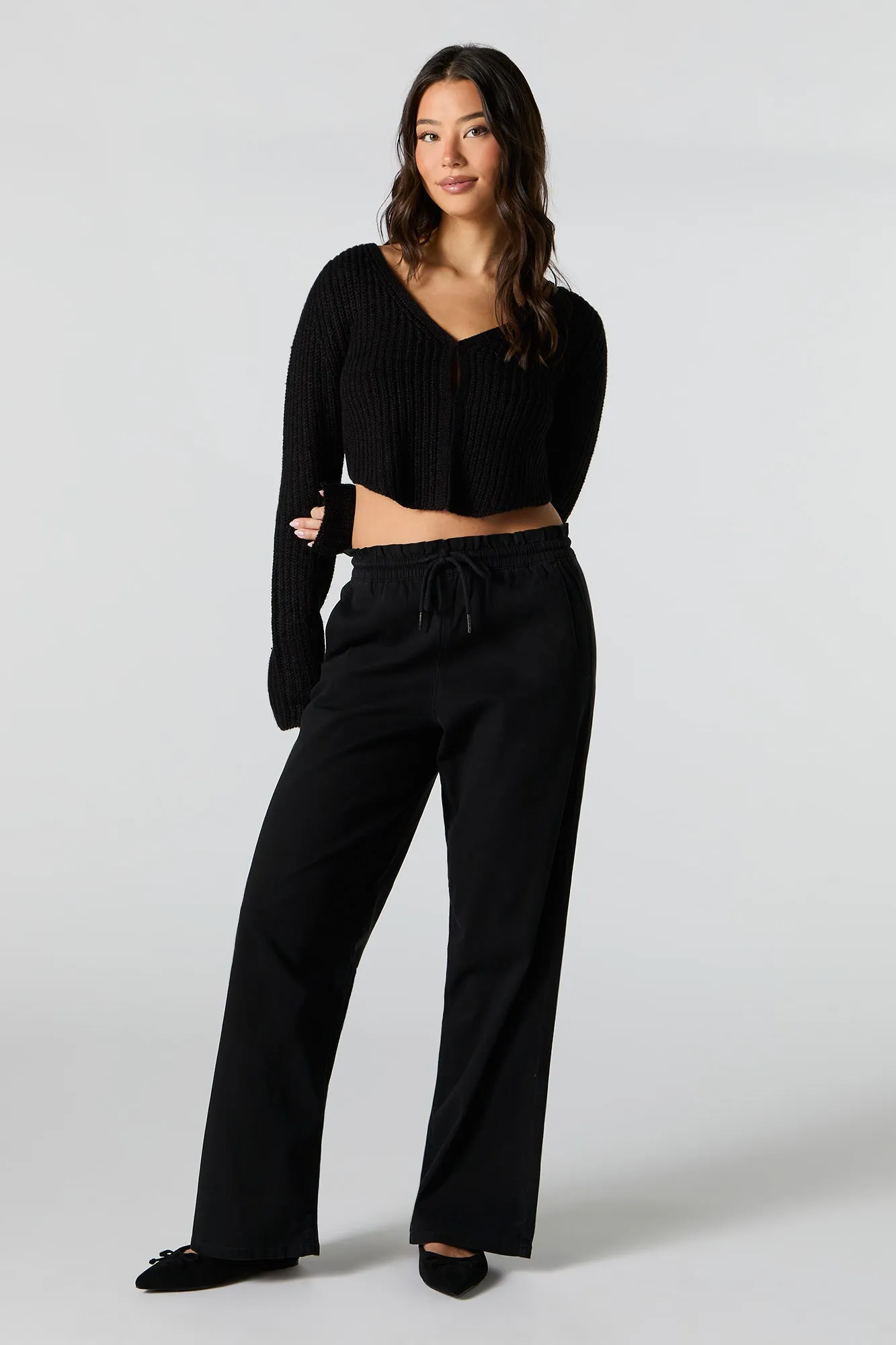 Drawstring Wide Leg Pant