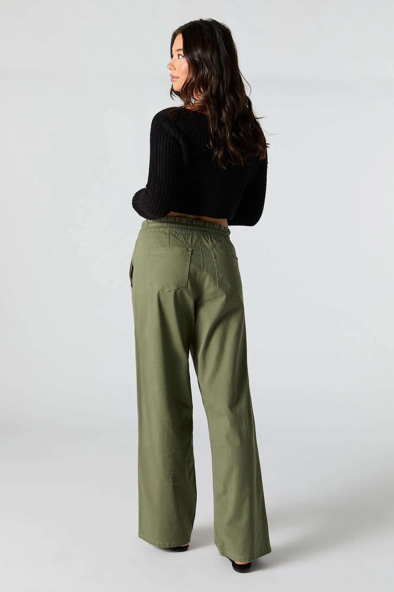 Drawstring Wide Leg Pant