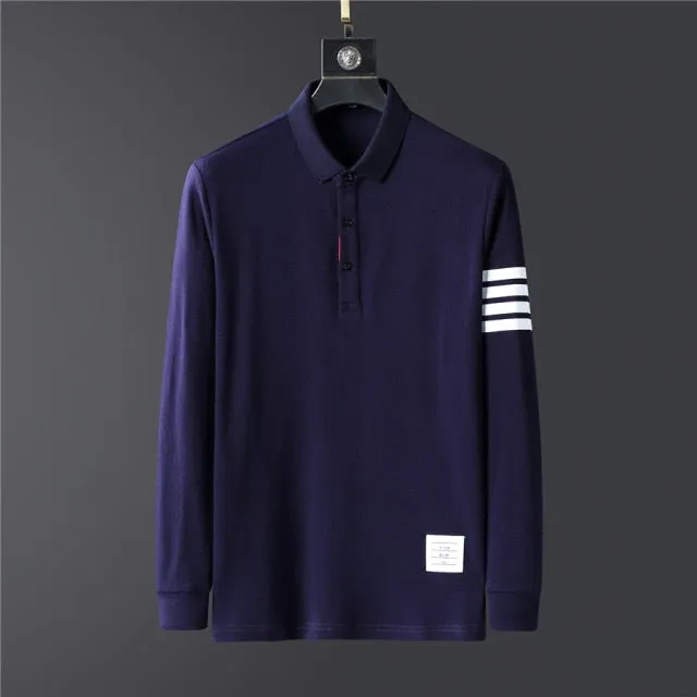 Fashion casual Polo Long Sleeve shirt