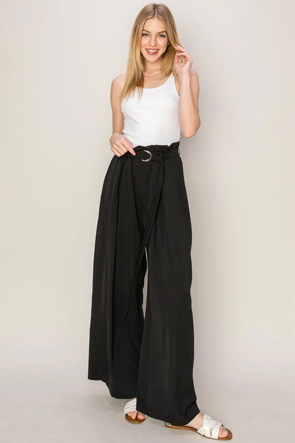 HYFVE Paperbag Waist Wide Leg Pants