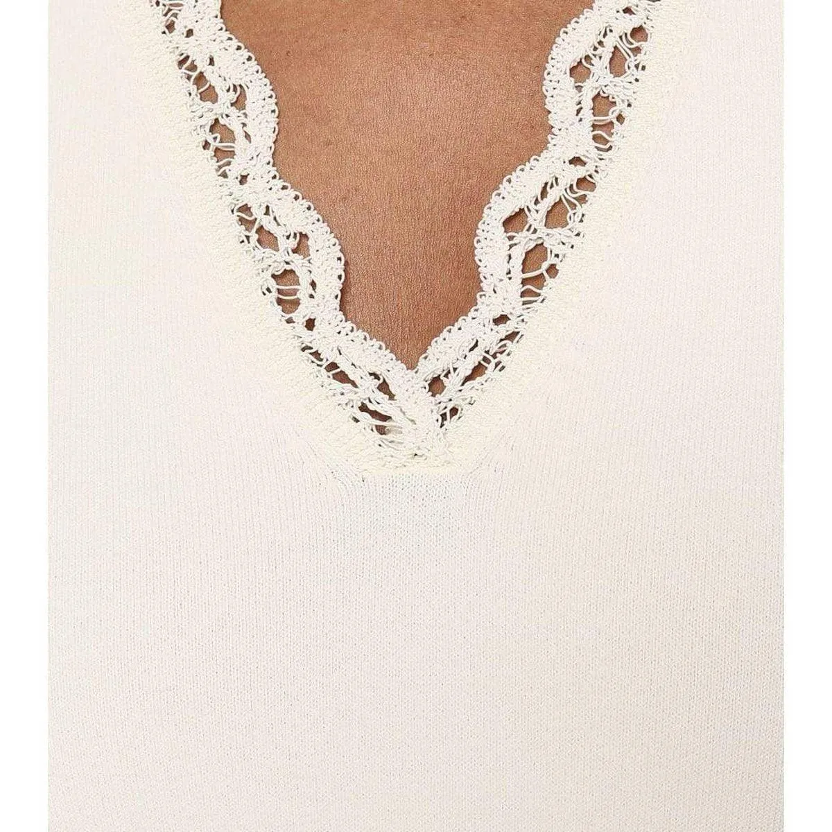 Lace-details Peplum Top