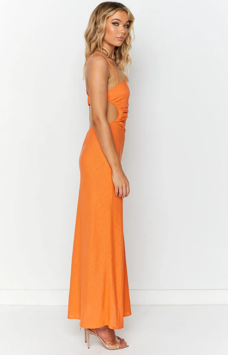 Lene Orange Maxi Dress