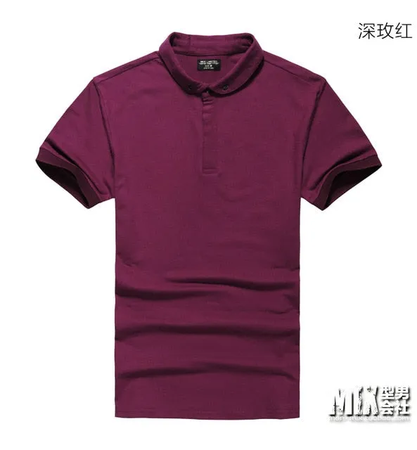 New Men's MIX Brand Polo Shirt For Men Polos Men Cotton Short Sleeve shirt Solid Polo Shirt Casual Breathable Sportswear PL003-2