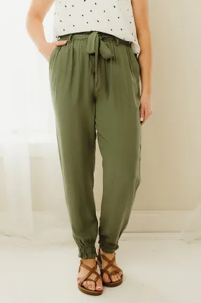 Paperbag Cinched Ankle Pants