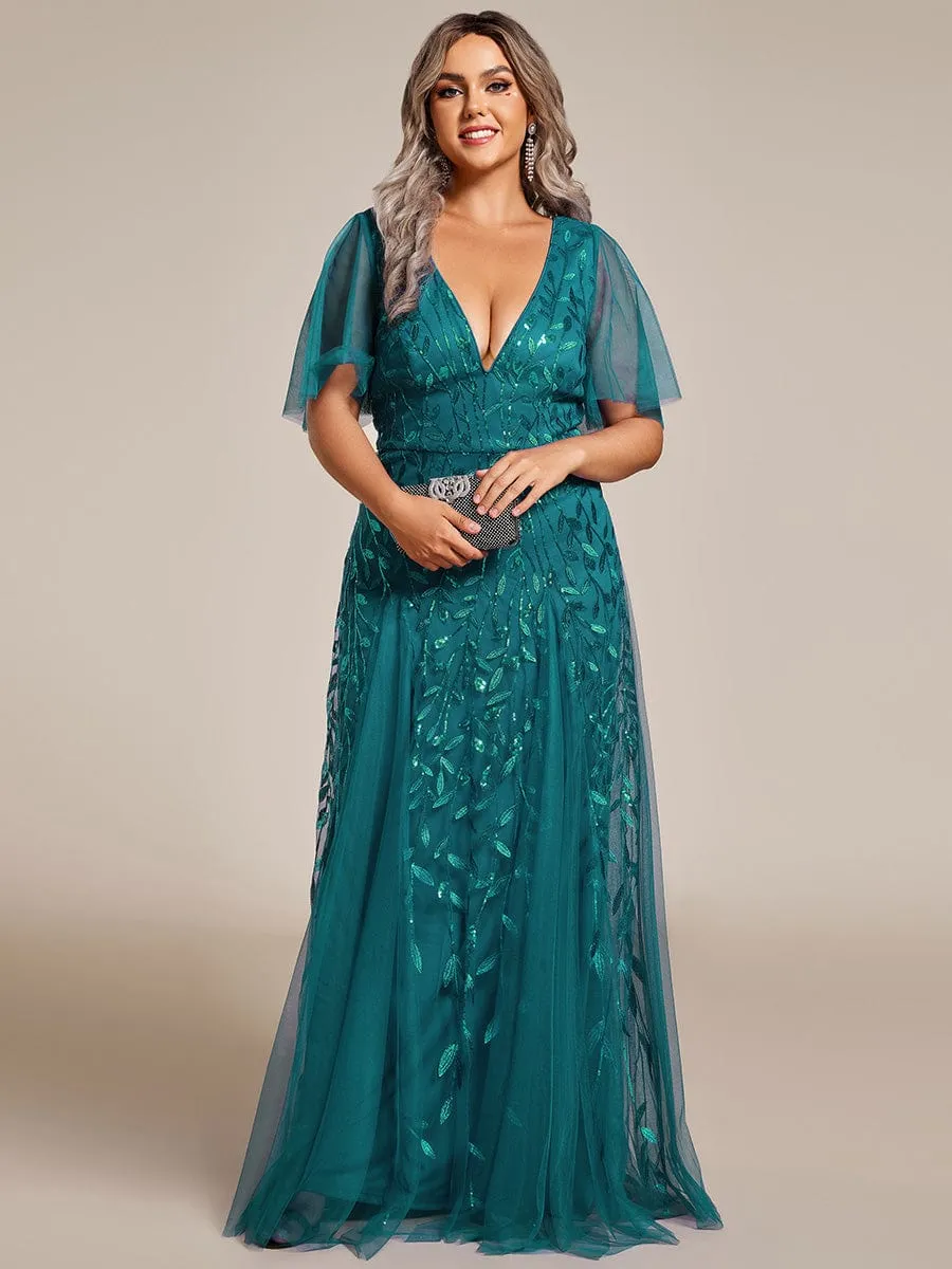 Plus Size Floor Length Formal Evening Gowns for Weddings