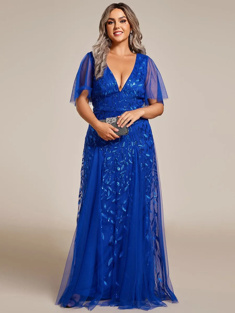 Plus Size Floor Length Formal Evening Gowns for Weddings