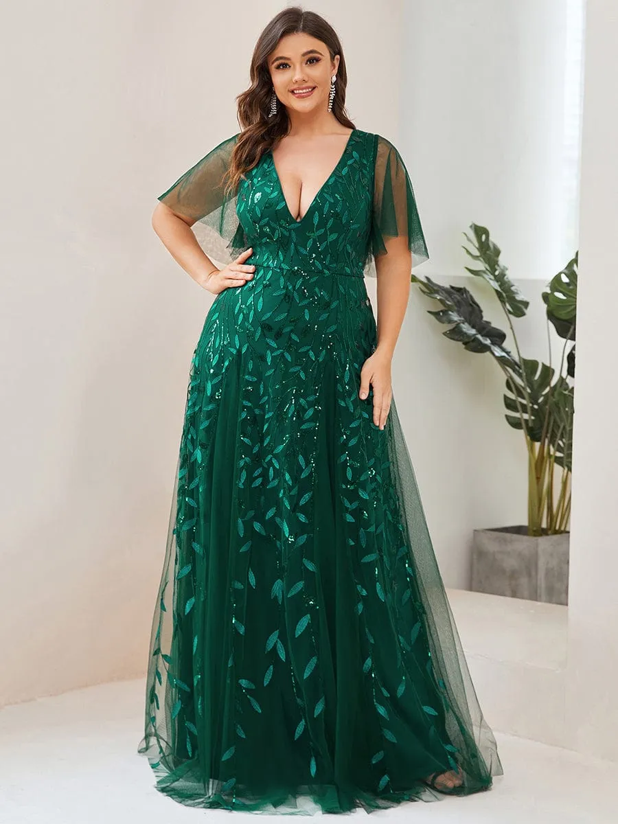 Plus Size Floor Length Formal Evening Gowns for Weddings