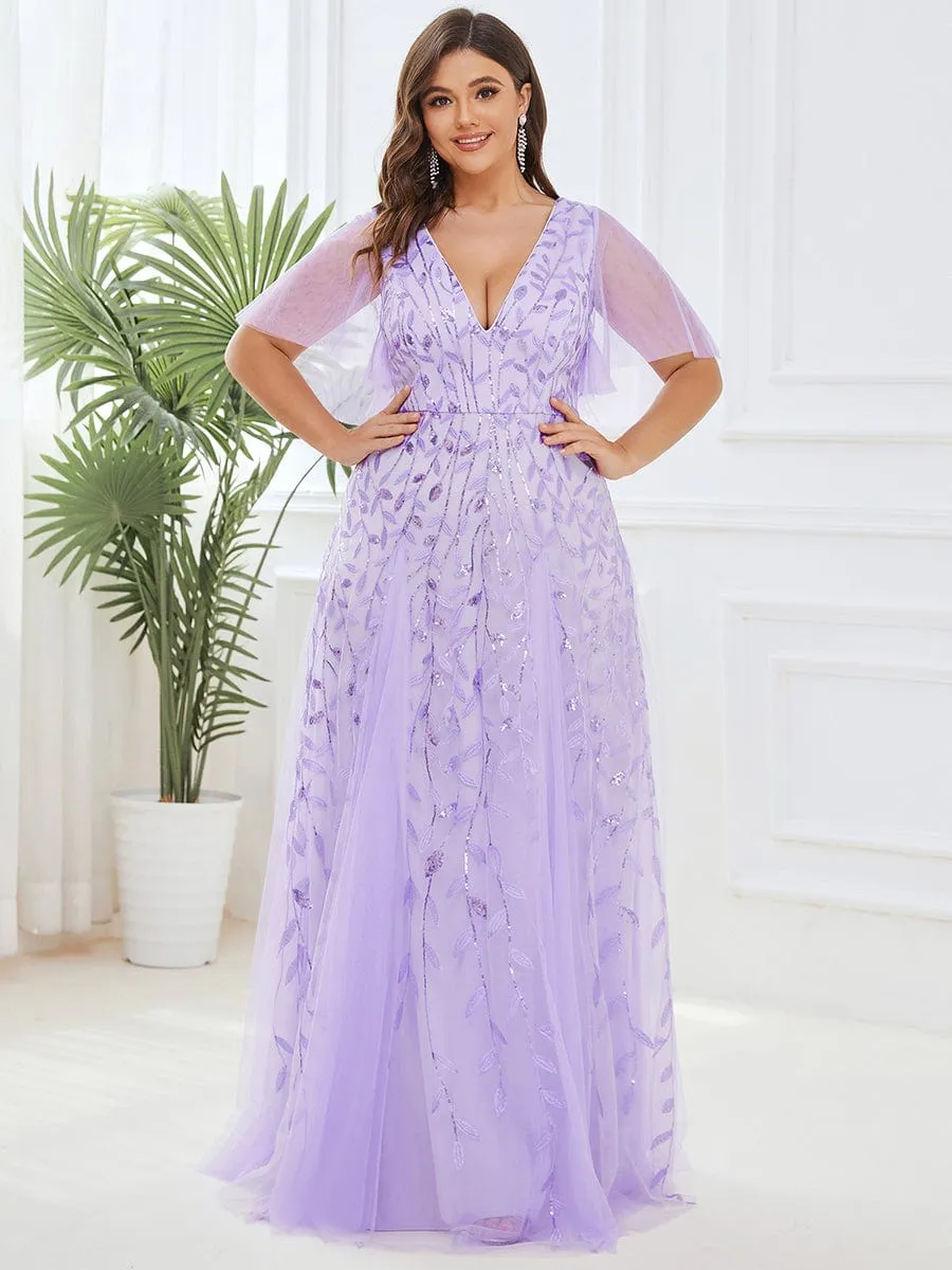 Plus Size Floor Length Formal Evening Gowns for Weddings