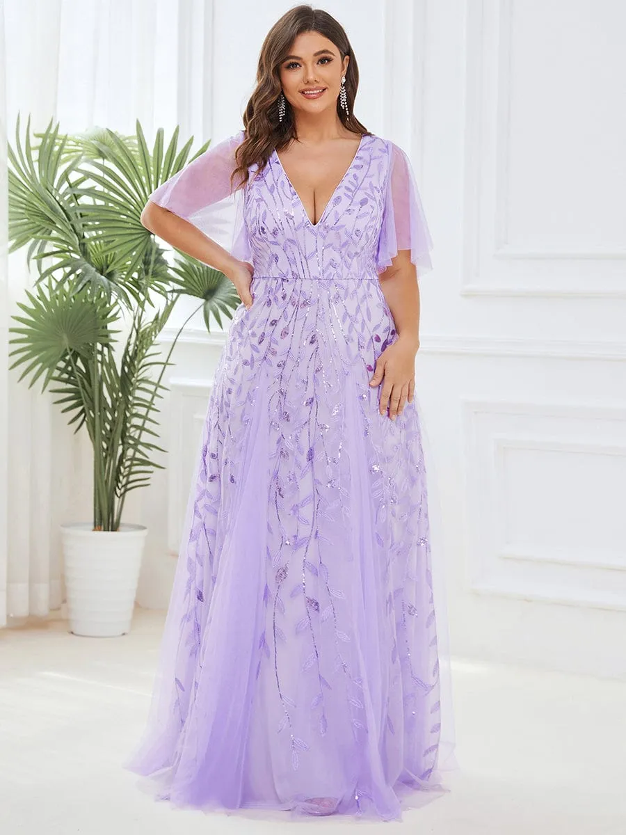 Plus Size Floor Length Formal Evening Gowns for Weddings