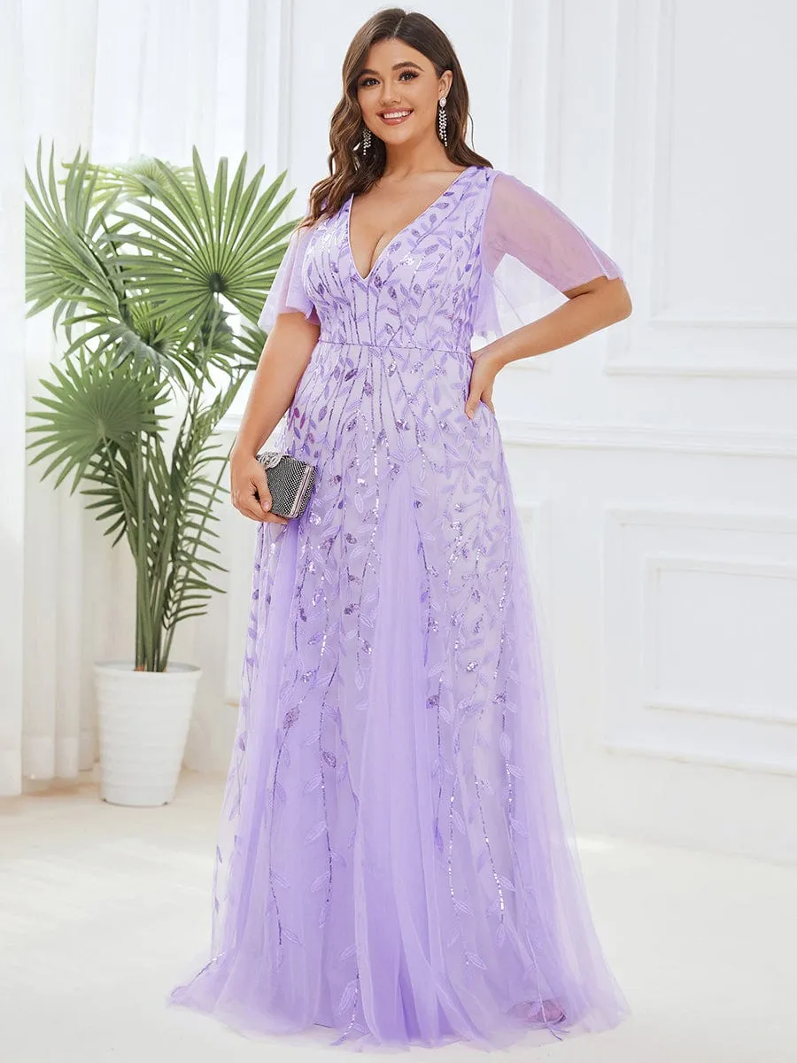 Plus Size Floor Length Formal Evening Gowns for Weddings