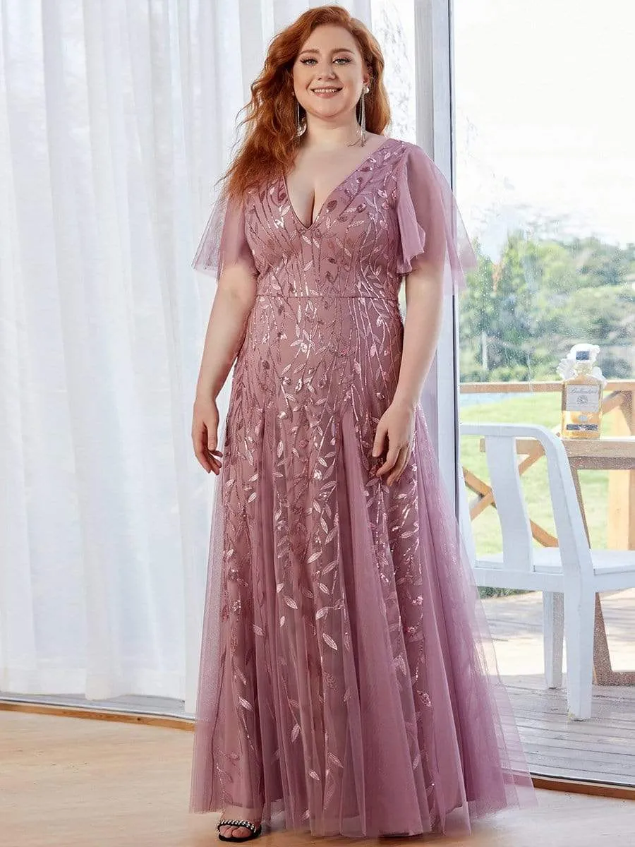 Plus Size Floor Length Formal Evening Gowns for Weddings