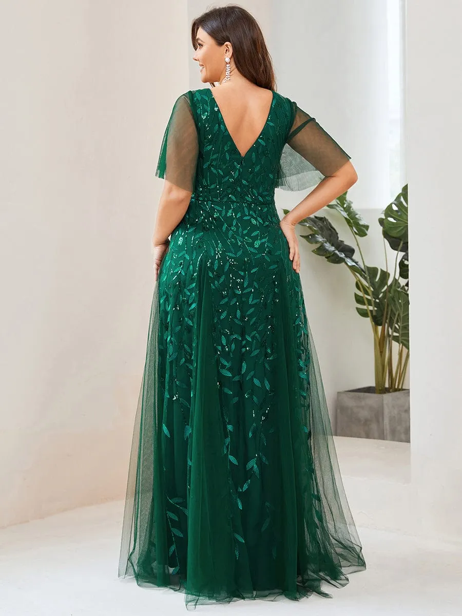 Plus Size Floor Length Formal Evening Gowns for Weddings