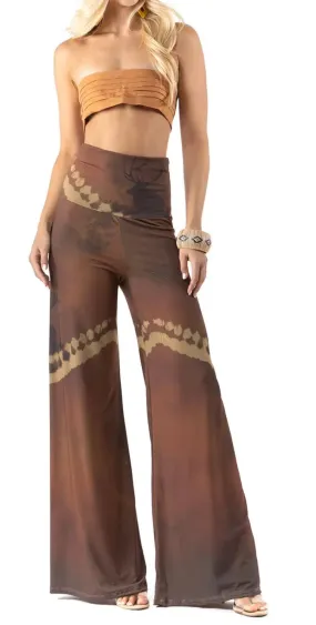 Print Flared Palazzo Pants WP1007