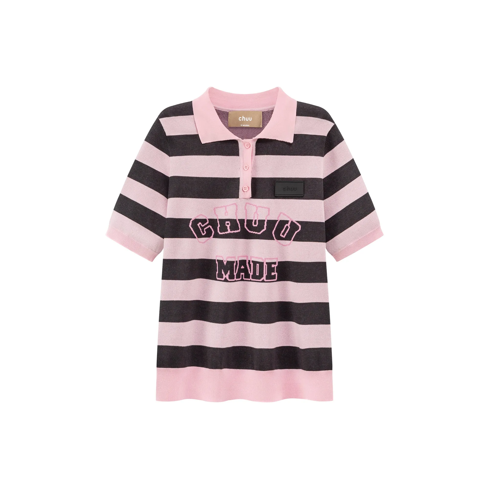 School Is In Session Striped Polo Neck Top