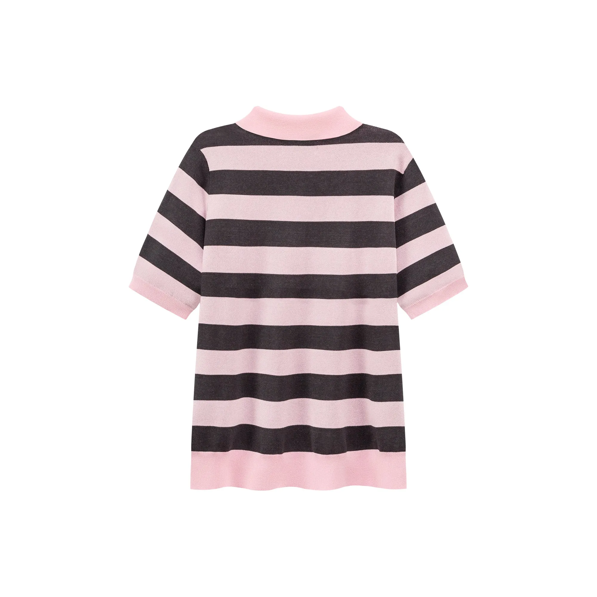 School Is In Session Striped Polo Neck Top