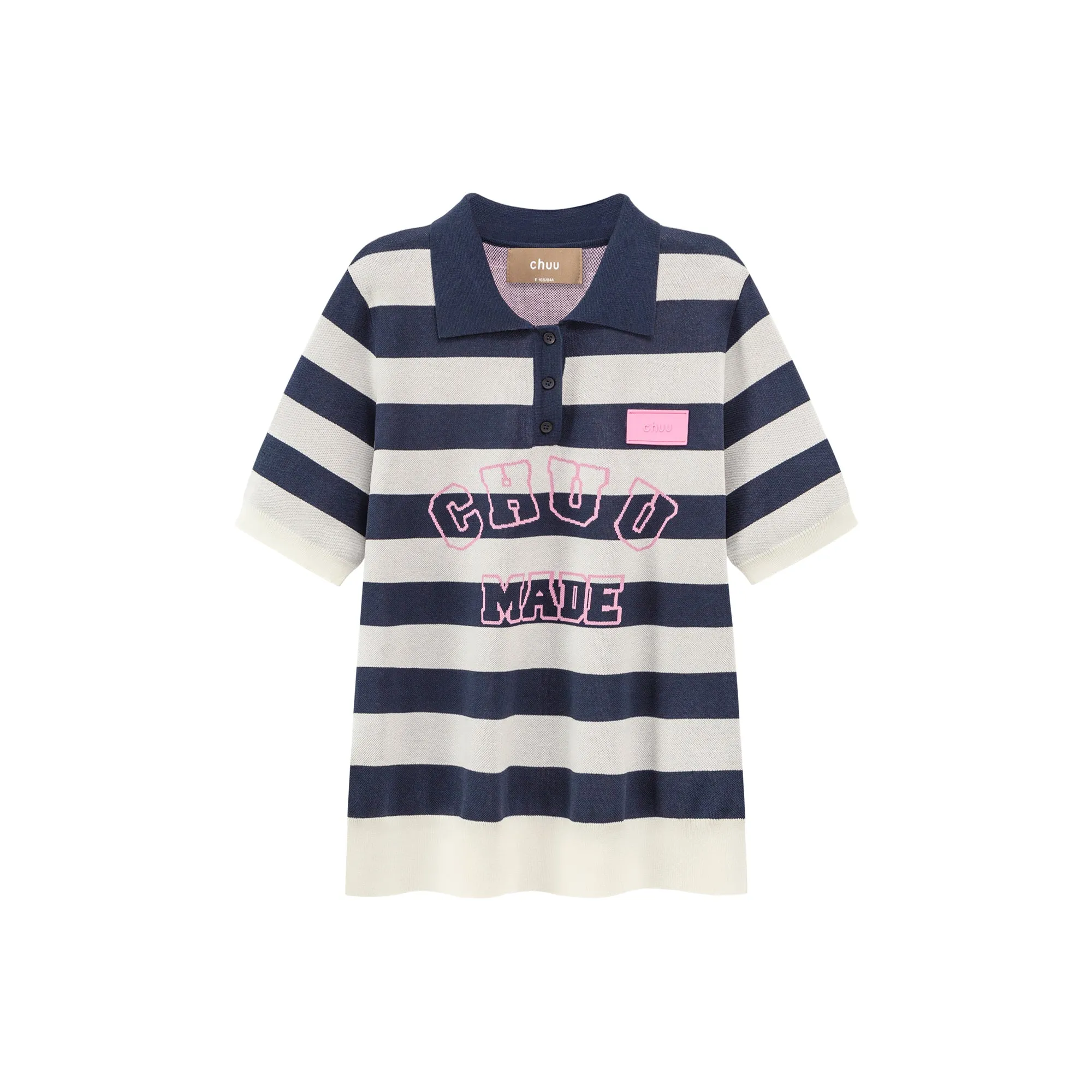 School Is In Session Striped Polo Neck Top