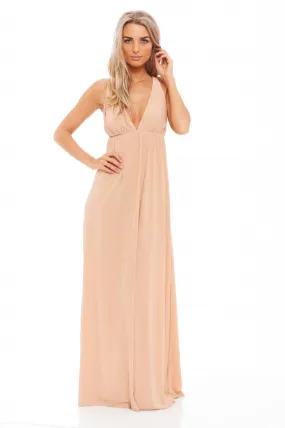 Slinky Plunge Maxi Dress