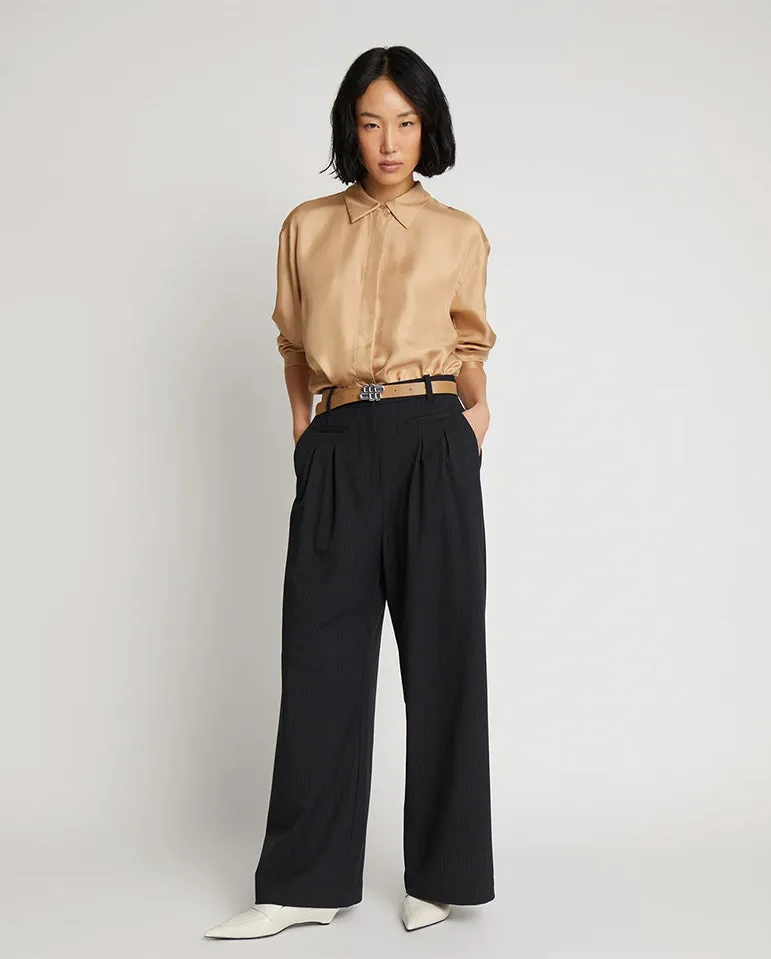 Stormy Tailored Trouser Black Pinstripe