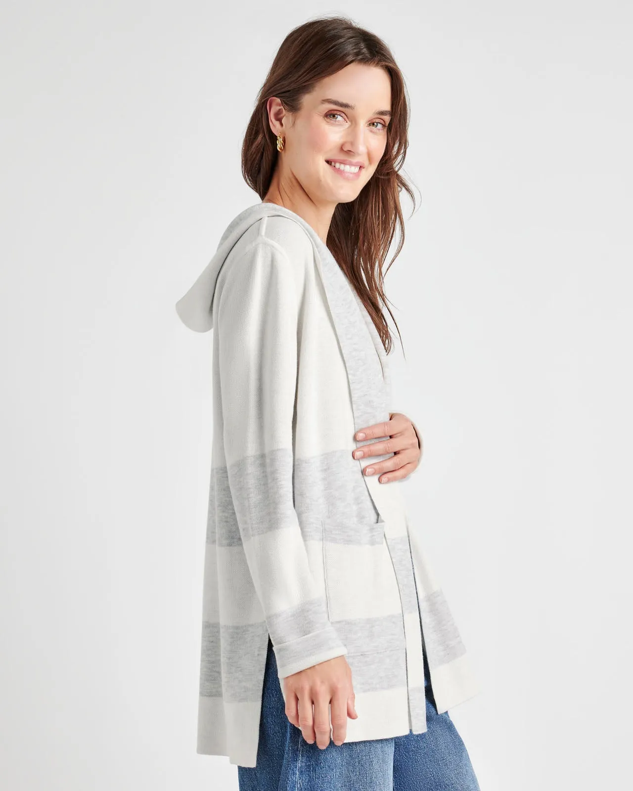 Sydney Cashblend Reversible Stripe Cardigan