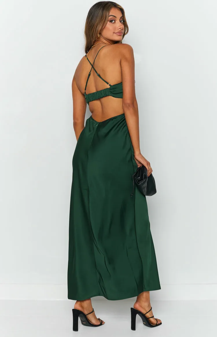 Taleah Cut Out Maxi Dress Green