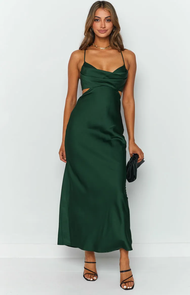 Taleah Cut Out Maxi Dress Green