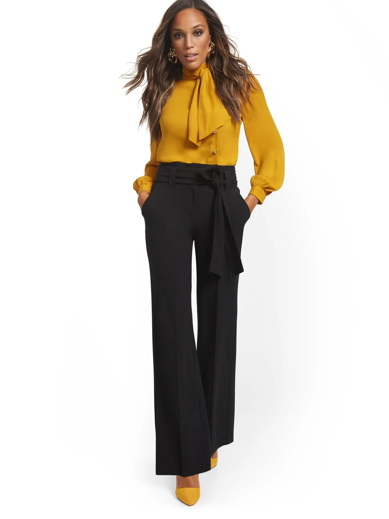 Tall Paperbag-Waist Wide-Leg Pant - 7th Avenue