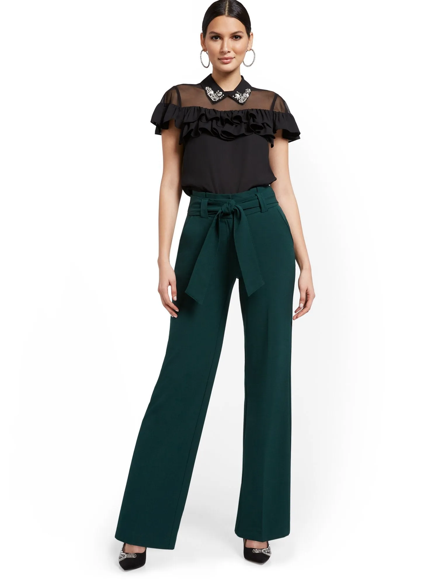 Tall Paperbag-Waist Wide-Leg Pant - 7th Avenue