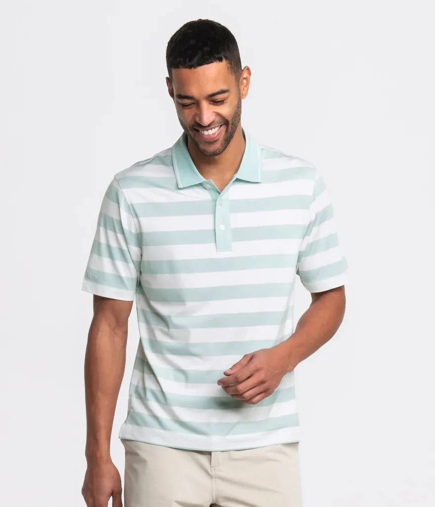 Tee Off Heather Stripe Polo