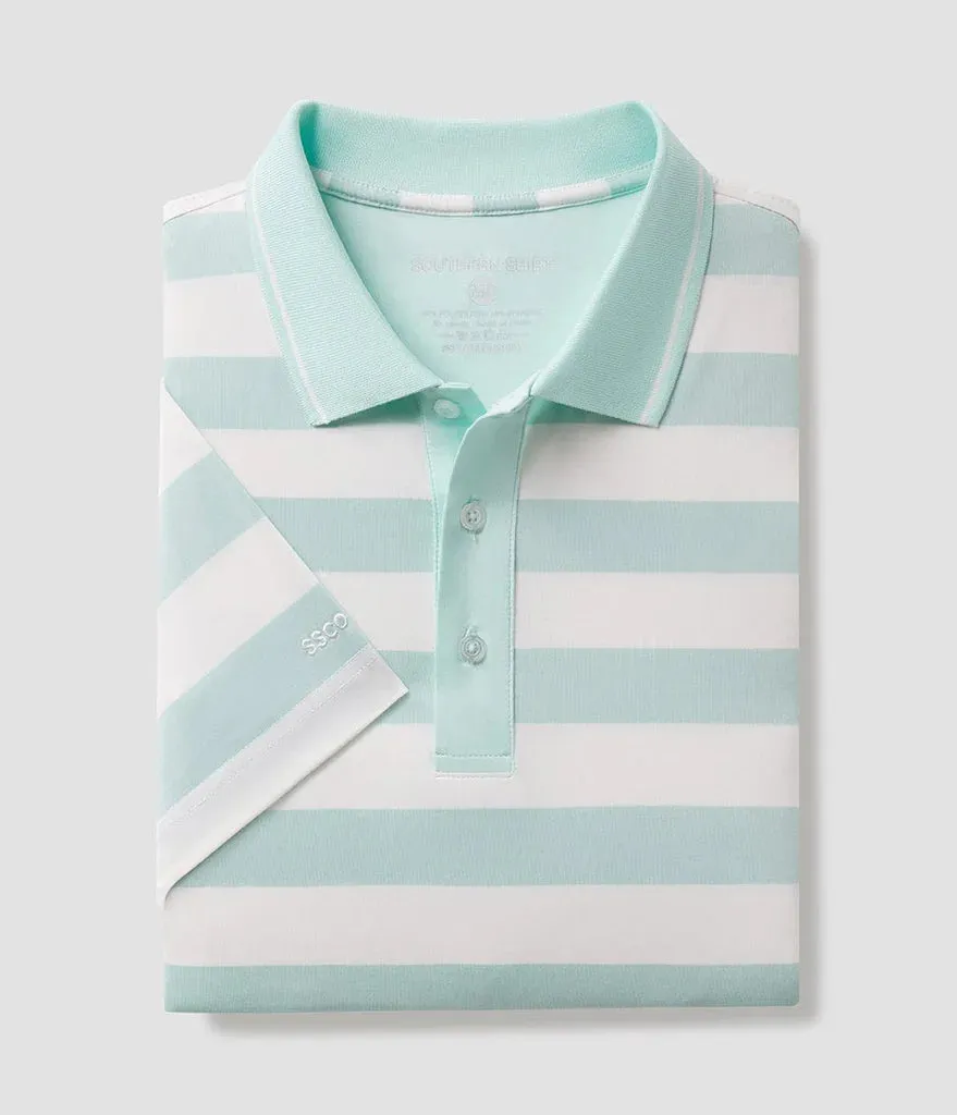 Tee Off Heather Stripe Polo