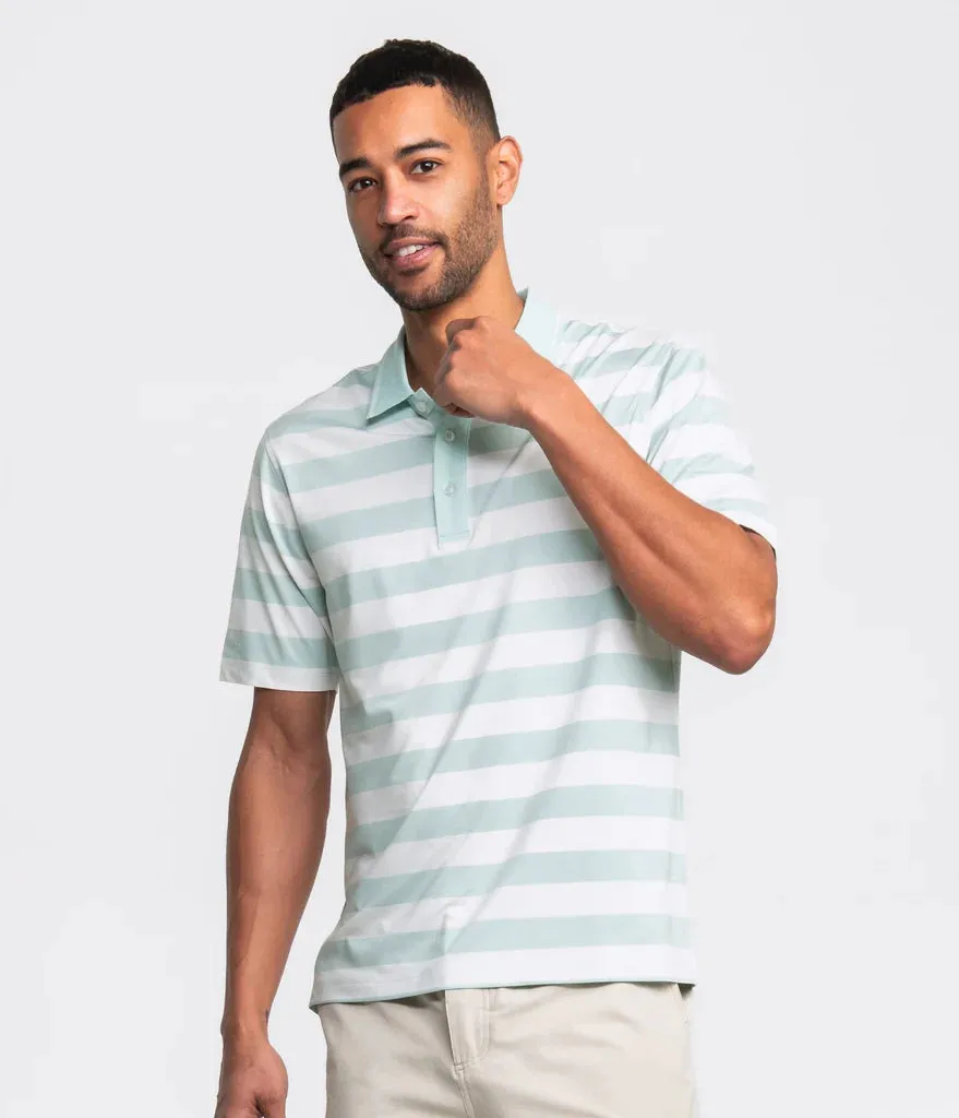 Tee Off Heather Stripe Polo