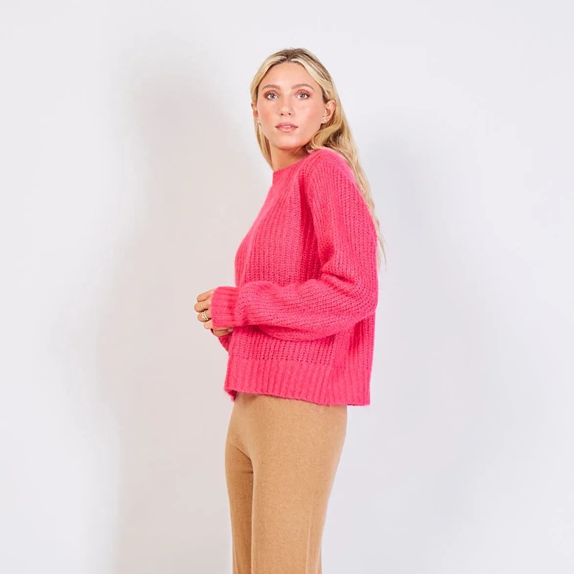 Wholesale chunky-knit mohair sweater