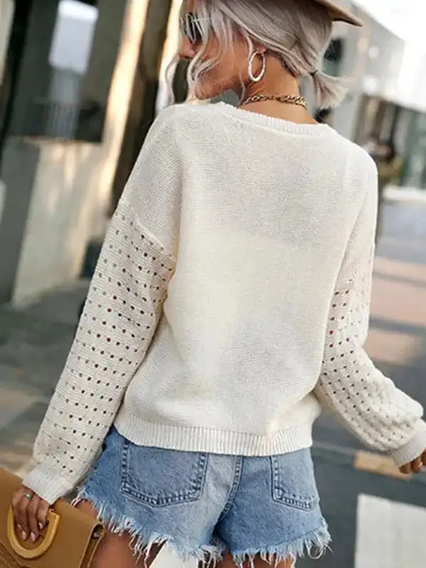 Women’s Lightweight Loose Knit Pullover Sweater