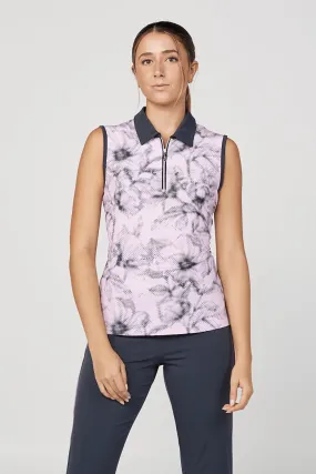 Women's Sleeveless Golf Polo - Shades of Pink