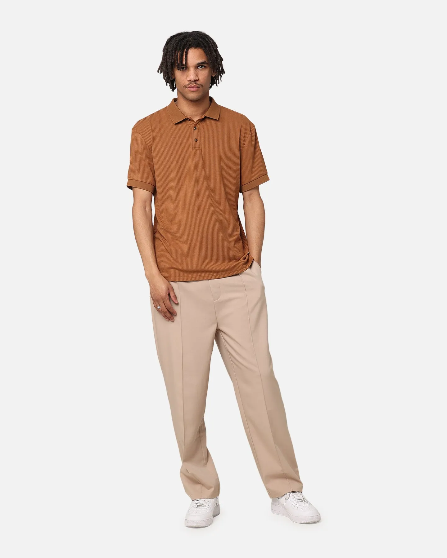 XXIII Creased Tailored Pants Tan